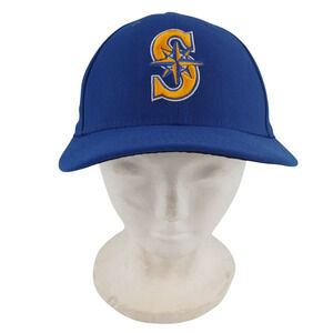 Seattle Mariners 59FIFTY Fitted Hat Size 7 Blue Low Profile Cap New Era